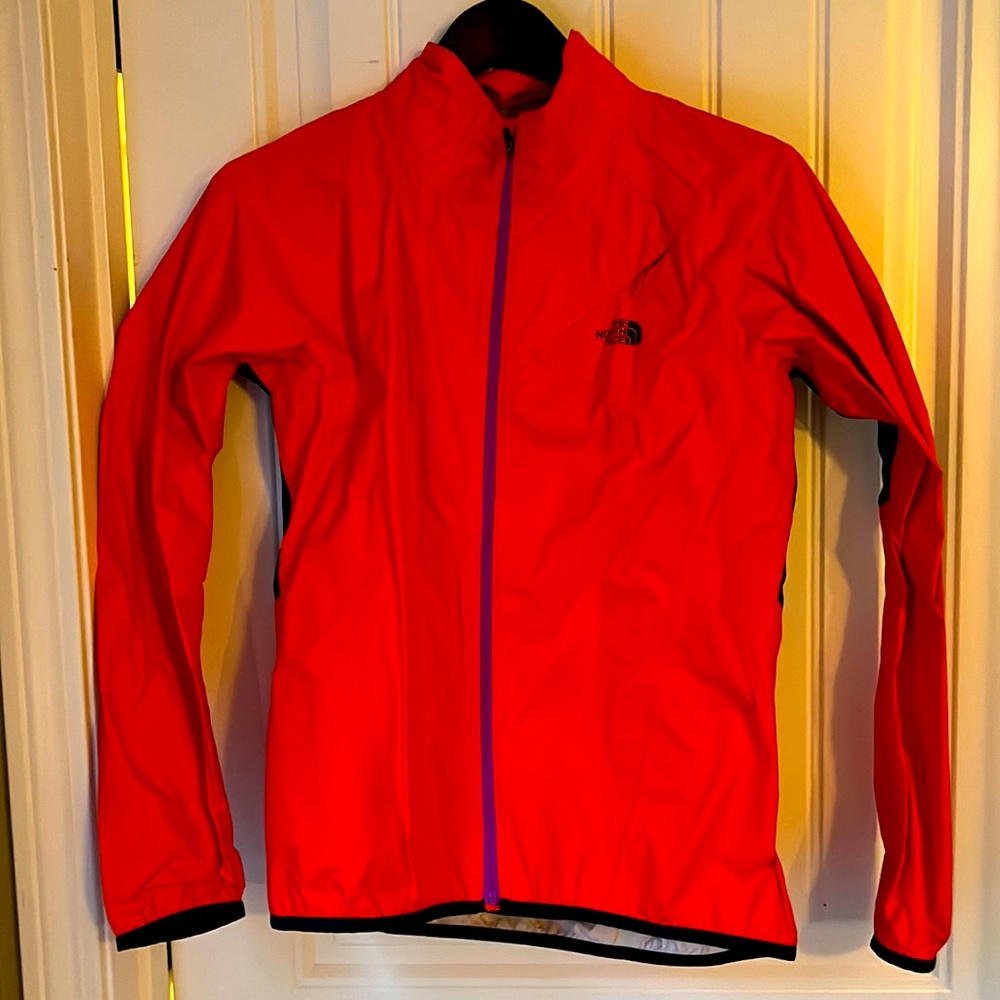 North face shell in coral